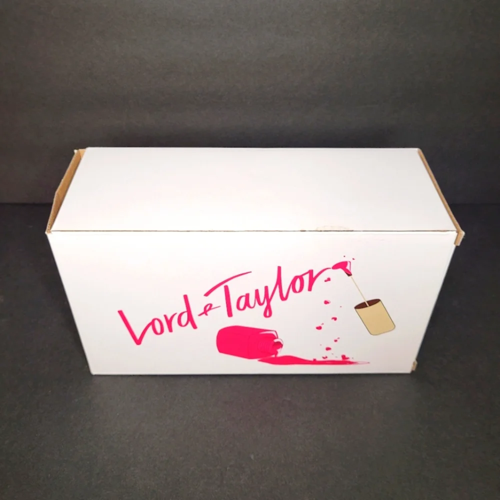 Lord & Taylor Vanity Make Up Caddy NIB Clear & Gold Ltd Editio
